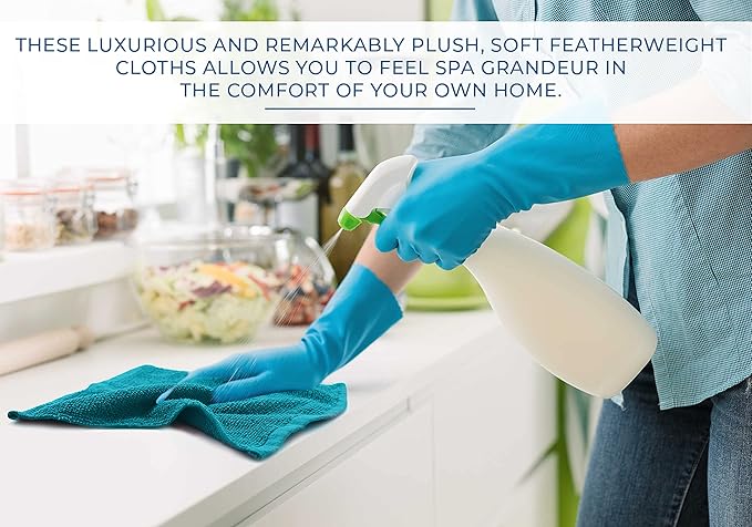 DAN RIVER 100% Cotton Washcloths 24 Pack Premium Quality Face and Body Cloth, Quick Dry Essential Towels for Bathroom, Hand, Kitchen & Cleaning, Baby Washcloths | 12X12 in | 400 GSM | Teal