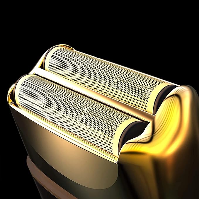 KEMEI Electric Razors for Men, Professional Cordless All Metal Electric Razor, Lithium Titanium Razors, USB Rechargeable Facial Beard Trimmer,Golden (TX1 Gold)