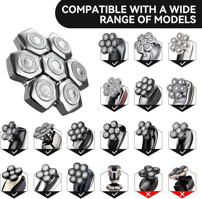 Professional Bald Head Shaver Replacement Blades - Premium Quality Razor Blades for Smooth and Precise Shaving