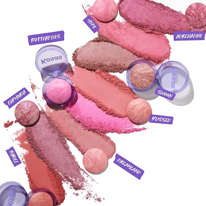 Kosas Blush is Life –Talc-Free Dimensional Blush Baked with Squalane & Hyaluronic Acid – Long Wear, Safe for Sensitive Skin- Thrill
