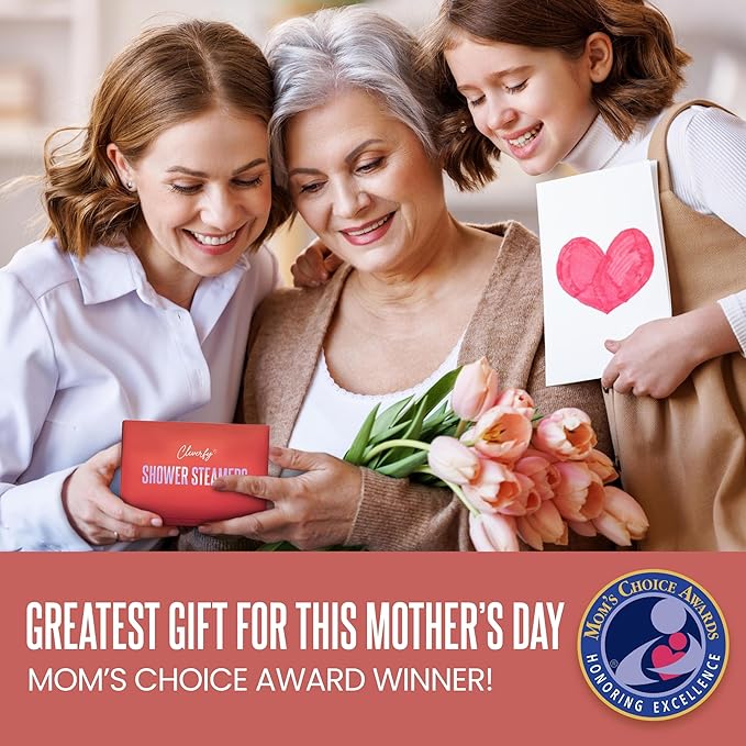 Cleverfy Shower Steamers Aromatherapy for Women and Men – Mothers Day Gifts for Mom – Self-Care Shower Bombs for Stress Relief and Relaxation – 6 Tablets