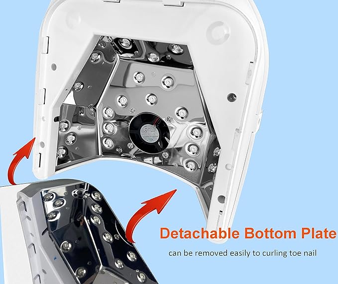 Cordless LED UV Nail Lamp,Professional Uv Llight for Gel Nails Nail Dryer for Acrylic Gel,Curling Lamp for Beauty Salon (White)