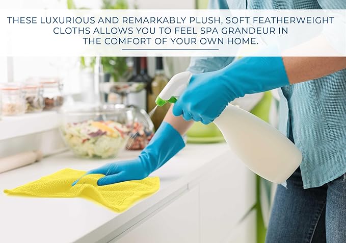 DAN RIVER 100% Cotton Washcloths 24 Pack Premium Quality Face and Body Cloth, Quick Dry Essential Towels for Bathroom, Hand, Kitchen & Cleaning, Baby Rugs | 12X12 in | 400 GSM | Primrose Yellow