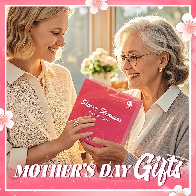 Shower Steamers Aromatherapy for Women and Men, 24-Pack Organic Shower Bombs with Essential Oil, Rose, Watermelon, Tea Tree, Orange, Sea Salt, Lavender Birthday Gifts Mothers Day Gifts for Mom