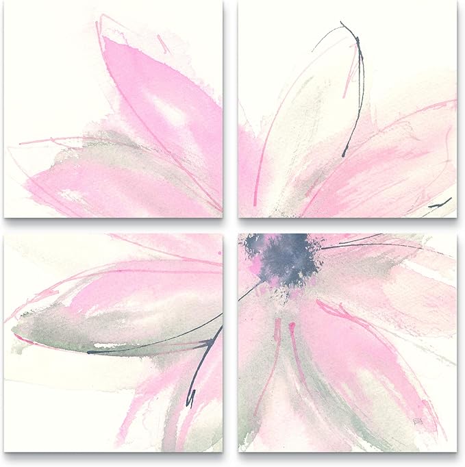 Trademark Fine Art ' Blush Clematis I ' Multi Panel Art Set 4 Piece by Chris Paschke 28x28