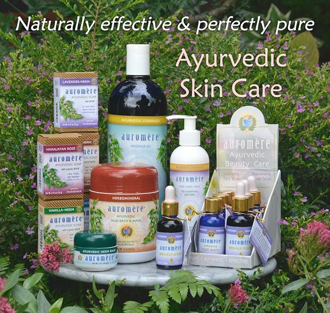 Auromere Ayurvedic Bar Soap, Vanilla Neem - Eco Friendly, Handmade, Vegan, Cruelty Free, Natural, Non GMO (2.75 oz), 3 pack