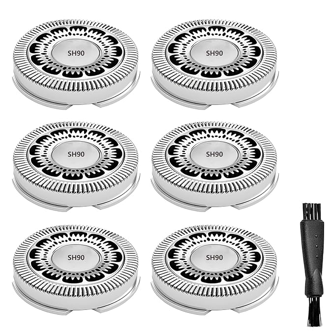 SH90 Replacement Rotary Heads Compatible with Philips Norelco 9000 Replacement Blades, for Norelco Series S9000 Prestige(S9xxx) 8000(S8xxx) Electric Razor Shaver, Upgrade SH90 Replacement Blades