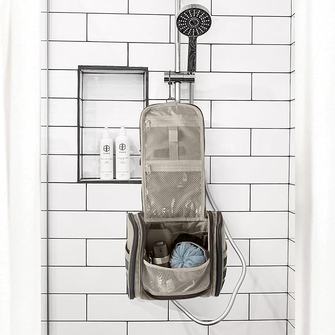 Fitdom Tactical Hanging Toiletry Bag Dopp Kit For Men & Women. Perfect For Travel & Storage for Cosmetic, Clipper, Toothbrush, Shower, Shaving & Grooming Care. Best Overnight Toiletries Organizer Case