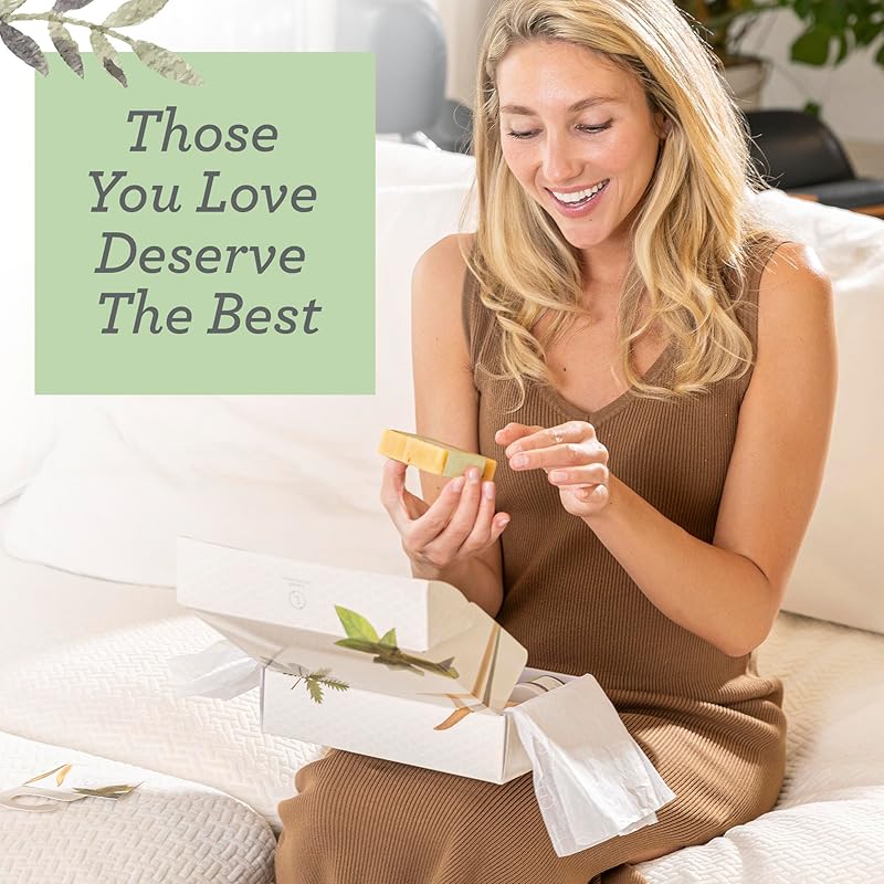 Lizush Lemongrass 6-Piece Spa Gift Set for Women - Relaxing Self-Care Basket, Luxury Handmade Body Care Items for Premium Relaxation - Mom - Handmade in the USA