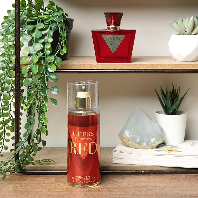 Guess Guess Seductive Red 2.5oz EDT Spray, 3.4oz Body Lotion, 0.5oz Travel EDT Spray, Pouch Women 4 Pc Gift Set