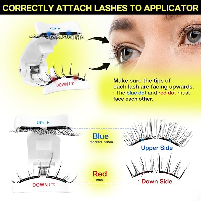 CALAILIS Magnetic Eyelashes with Applicator Upgrade Soft Magnetic Eyelashes Natural Look Reusable Magnet Lashes Kit No Glue Needed Easy to Wear and Remove (M25)