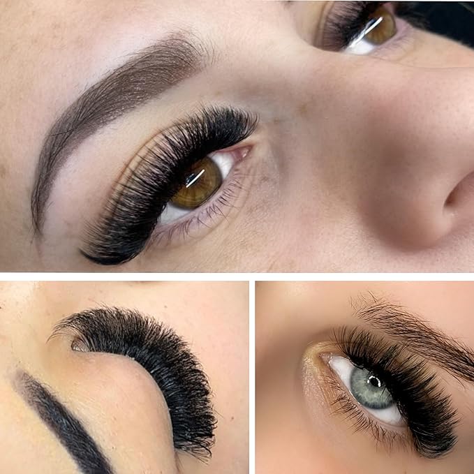 500 Loose Premade Fans Eyelash Extensions, D Curl Volume Lashes, 10D 14D 20D-0.05 Thickness, 9-16mm Fluffy Handmade Fan Mixed Tray