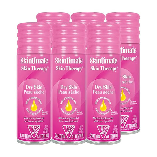 Skintimate Skin Therapy Dry Skin Shave Gel for Women, 6 Pack | Skintimate Shaving Cream for Women, Womens Shaving Cream, Shaving Foam, Womens Shave Gel, Pack of 6, 7oz each