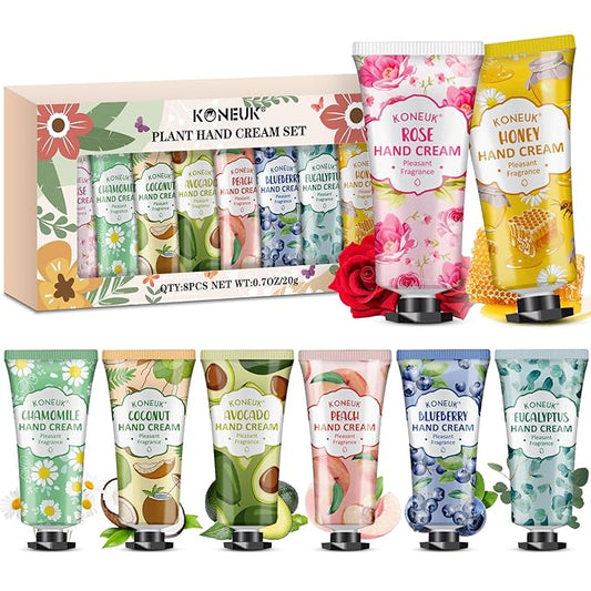 8 Pack Hand Cream Gifts Set For Women, Mothers Day Gifts for Mom, Mini Hand Lotion Travel Size for Dry Cracked Hands, Bulk Hand Cream for Teacher Appreciation Gifts and Nurse Gifts