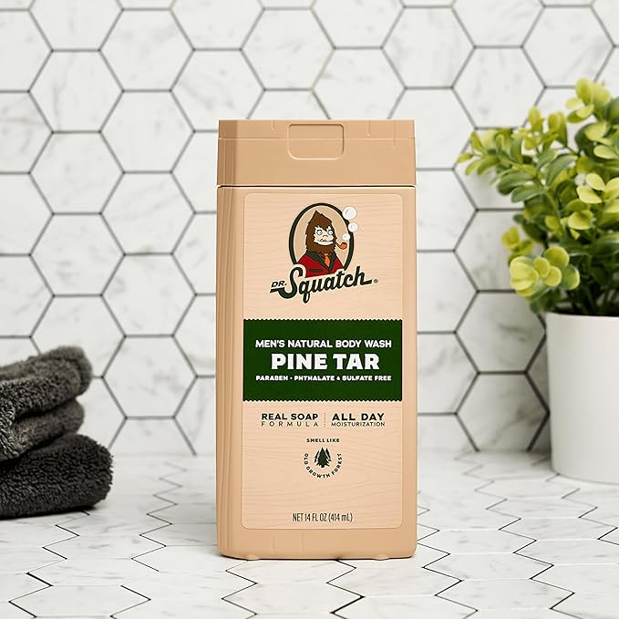 Dr. Squatch NEW Natural Body Wash and Hair Kit for Men Gift Set | No Paraben, Phthalate, Sulfate | Coconut Castaway Body Wash (14 oz, 2-Pack), Shampoo (8 fl oz) & Conditioner (11.5 fl oz)