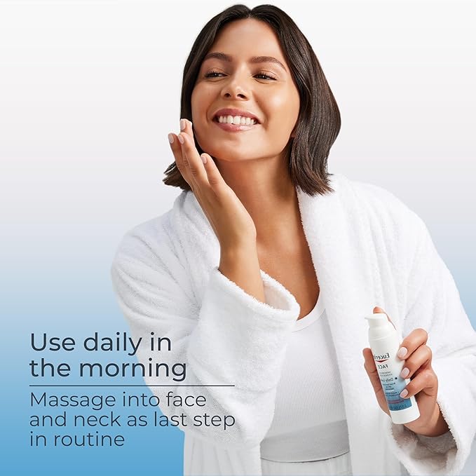 Eucerin Face Immersive Hydration Daily Face Lotion with SPF 30 (2.5 Fl Oz) Bottle + Night Cream with Hyaluronic Acid (2.5 Fl Oz), Skin Care Gifts for Mom