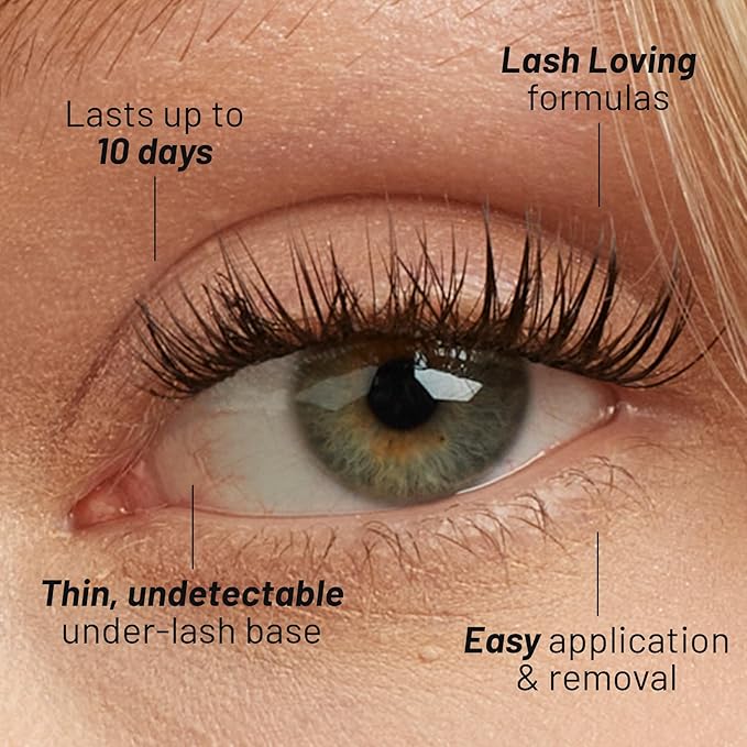 Lilac St - Feather Natural Faux Eyelash Clusters (14mm) - Dynamic & Fluttery Volume - DIY Lash Extension Wisps - Lightweight & Lifelike - Lasts 10 Days - Women Founded, Cruelty Free, Vegan - 10 Lashes