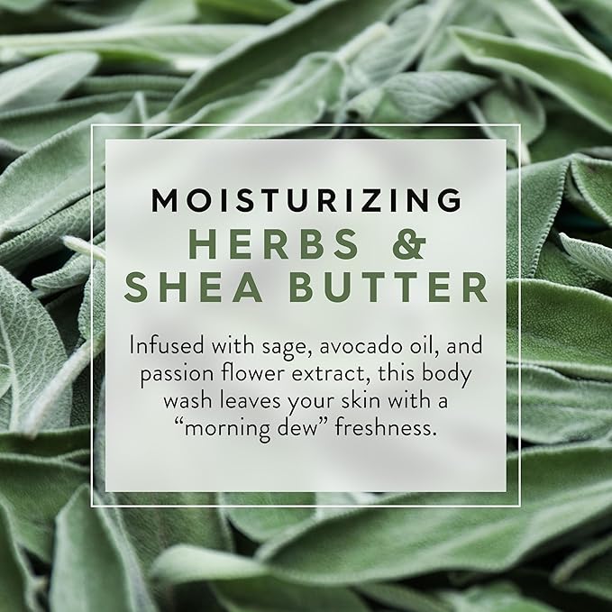 JASON Herbs and Shea Butter Moisturizing Body Wash, For a Gentle Feeling Clean, 30 Fluid Ounces