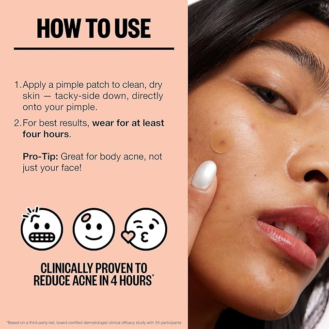 PEACE OUT Acne Healing Dots Helps Clear Blemishes Overnight, Fast Acting Hydrocolloid Pimple Patches for Breakouts with Salicylic Acid, Retinol and Aloe Vera, Award Winning Skincare Solution 60 Count