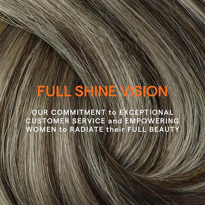 Full Shine 24 Inch Hair Extensions Real Human Hair Clip ins Brown Balayage Clip in Hair Extensions Human Hair Dark Brown to Blonde Real Hair Extension Clip ins 7 Pcs