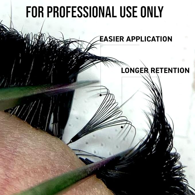 500 Loose Premade Fans Eyelash Extensions, D Curl Volume Lashes, 14D 20D 10D-0.07 Thickness, 9-16mm Fluffy Handmade Fan Mixed Tray