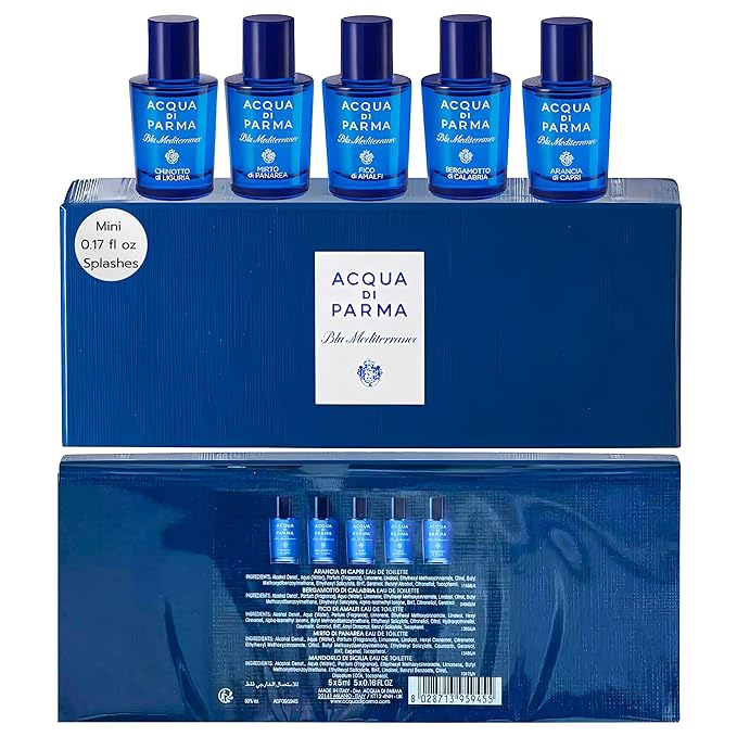 Acqua Di Parma Perfume Gift Set Blue Mediterraneo Variety Mini Splashes