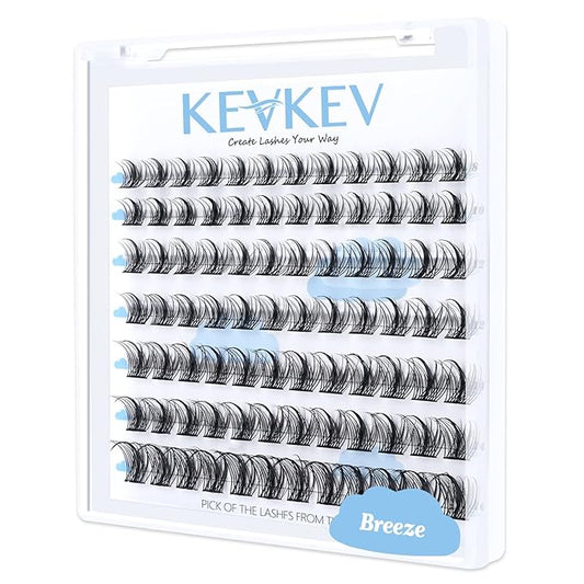 84 Pcs Cluster Lashes Eyelash Clusters DIY Eyelash Extensions Individual Lashes Thin Band & Soft(Breeze,D-8-16mix)