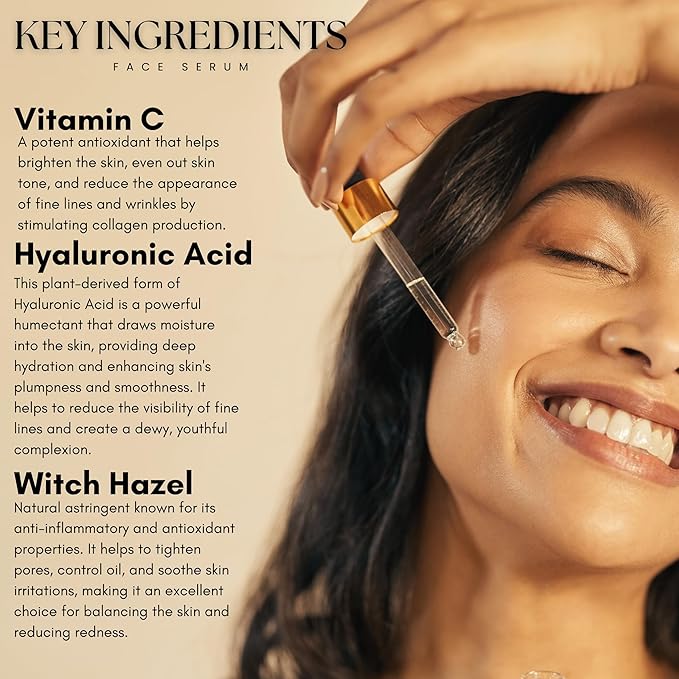 Glow Renewal 20% Vitamin C Serum for Face & Eye - Brightening & Anti-Aging with Hyaluronic Acid & Botanical Extracts - Evens Skin Tone, Targets Fine Lines & Dark Spots, 1 oz