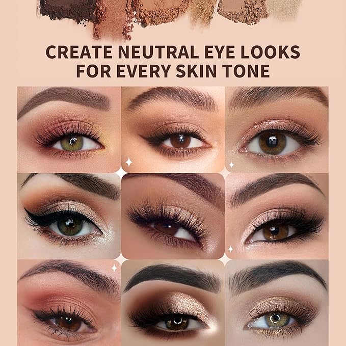 docolor Eyeshadow Palette 9 Colors Neutral Eyeshadow Palette Gemstone Shadow Palettes with Ultra-Velvety and Silky Finishes Highly Pigmented Mattes Shimmers Glitter Long-Wearing Eye Makeup Palettes