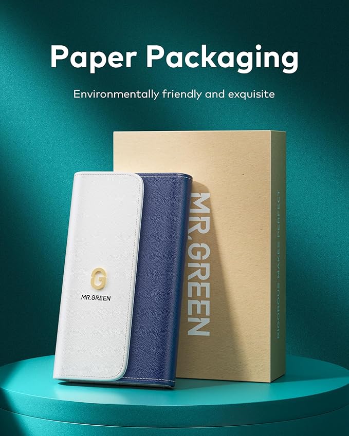 MR.GREEN Nail Clippers, 5PCS Nail Clipper Set With Ultra-thin Fingernail Clippers,Nail File, Tweezers, Scissors, Professional Manicure Set for Men and Women, Nail Cutter with Leather Case (Blue)