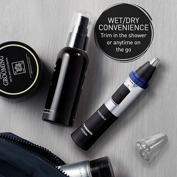 Panasonic Nose Trimmer and Ear Hair Trimmer, ER-GN30-K, Wet/Dry Nose Hair Trimmer