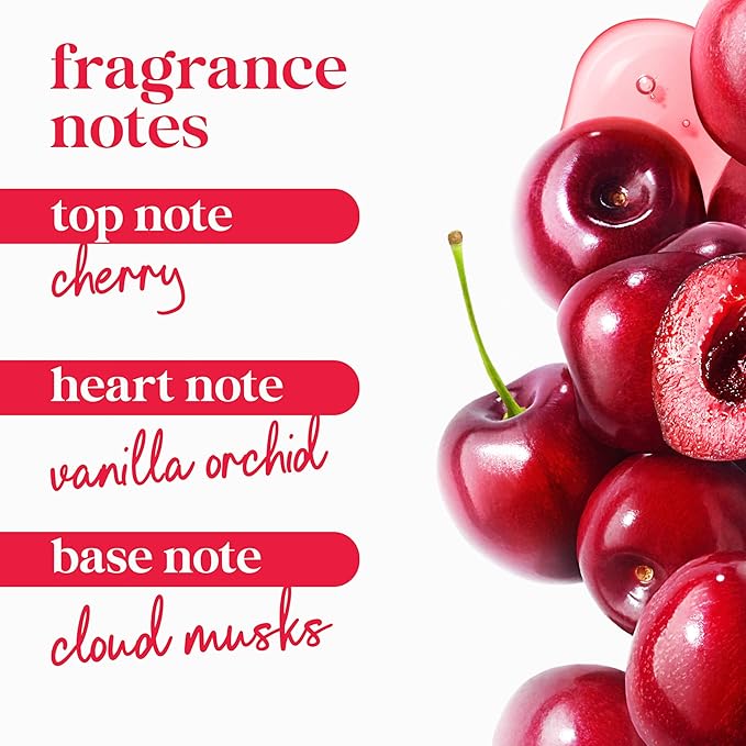 Dove Body Wash Revitalize Cherry and Chia Milk For 24hr Lotion-Soft Skin Moisturizing Skin Cleanser with No Sulfates No Parabens 20 oz