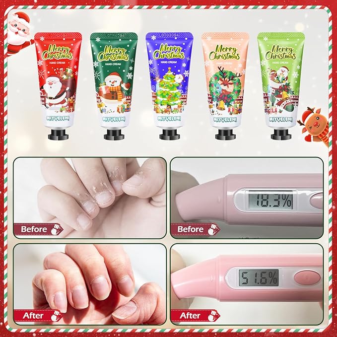 82 Pcs Christmas Hand Cream Gift Set, Bulk Christmas Gifts, Hand Lotion Travel Size,Mini Lotion bulk,Holiday Gifts For Women Coworker, Moisturizing Lotions for Christmas Stocking Stuffers Appreciation