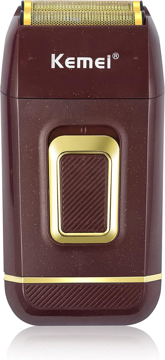 KEMEI Foil Shaver Double Electric Shaver for Men Electric Razors Head Shavers for Bald Men Barber Supplies Hair & Beard Trimmer Cordless Rechargeable