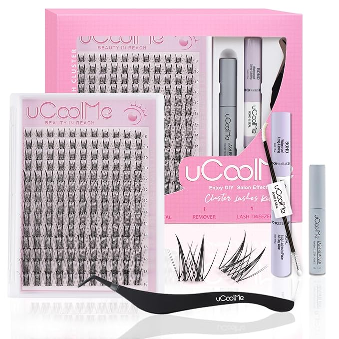 Aphrodite Lash Clusters Kit 8-18mm Wispy Natural Eyelash Clusters C Curl - WideSpan DIY Eyelash Extensions Kit Spiky Lashes Individual Fake Eyelashes Clusters Kit Ultra-Thin Invisible Lash Band