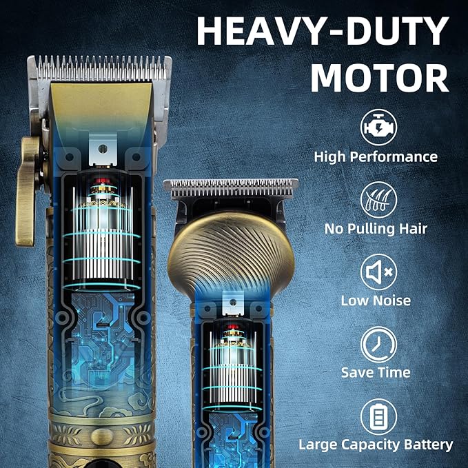 Clippers and Trimmers Set, Beard Trimmer, Electric Razors Shaver for Men, Professional Hair Clipper for Barbers Hair Cutting Set, Mens Grooming Kit w/Mustache Nose Hair Trimmer, Gifts for Him