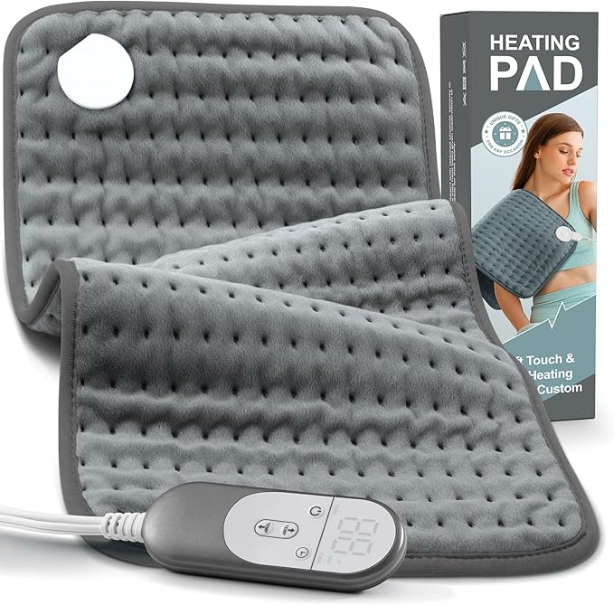 Heating Pad for Pain Relief – 12"x24" Moist/Dry Heat for Back, Neck, Shoulder, and Cramps, Auto-Off, Machine Washable, Ideal Gift for Christmas, Mother's Day, Women, Men, Mom, Dad, Daughter