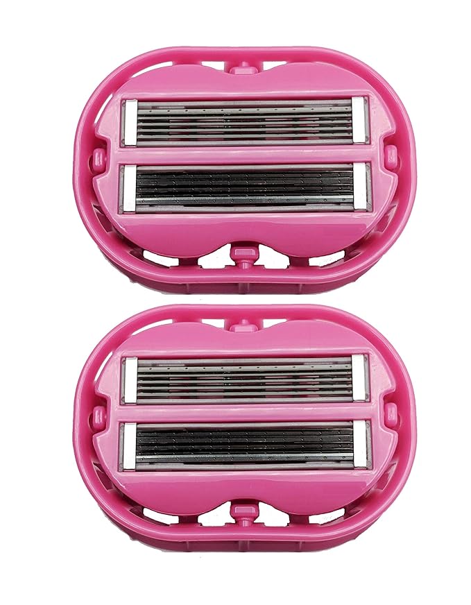 2x Classic Omnishaver - Pink - The Fastest Way to Shave Head, Legs, Arms, Body|An Alternative to Disposable Shaving Razors Self Cleans & Strops During Use with Durable Blade|Bald Head Shaver for Women
