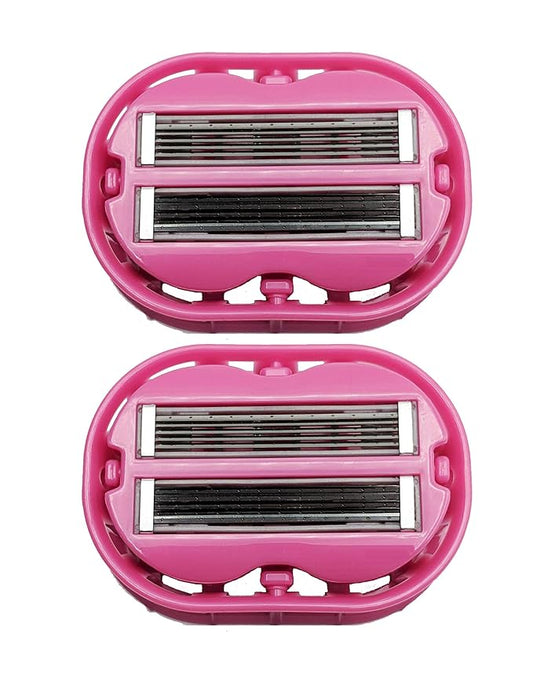 2x Classic Omnishaver - Pink - The Fastest Way to Shave Head, Legs, Arms, Body|An Alternative to Disposable Shaving Razors Self Cleans & Strops During Use with Durable Blade|Bald Head Shaver for Women