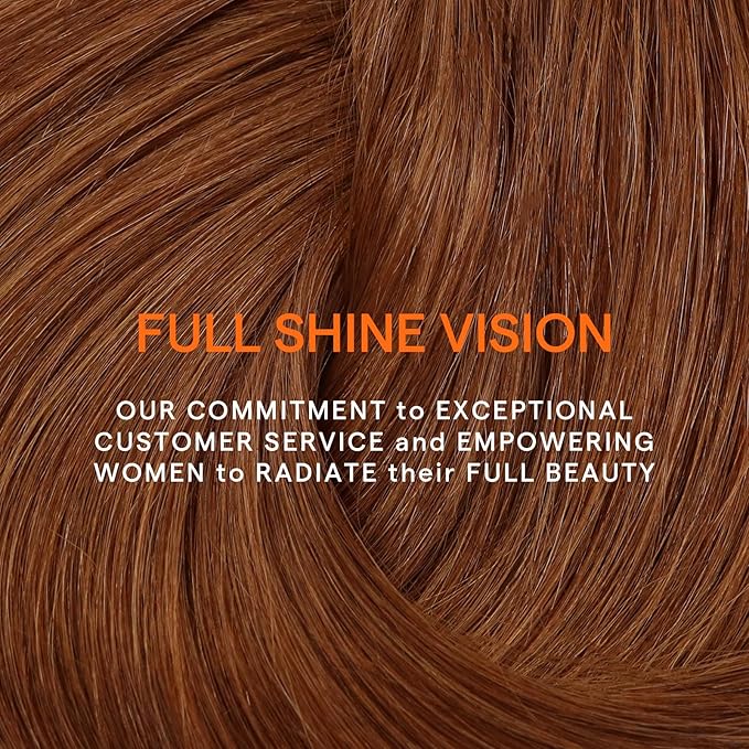 Full Shine Copper Clip in Hair Extensions Invisible Clip in Extensions for Women Light Copper Hair Extensions Triple Weft 20 Inch 7 Pcs 120 G