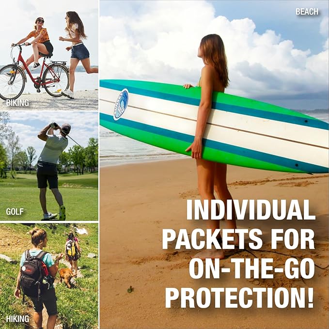 CoreTex Sun X 30+ Individual Sunscreen Packet & Dry Application Towels (25ct.) - Free of Parabens, Oxybenzone, Octinoxate - Oil Free, Broad Spectrum (UVA/UVB) Sunscreen - Water Resistant Up to 80 Min.