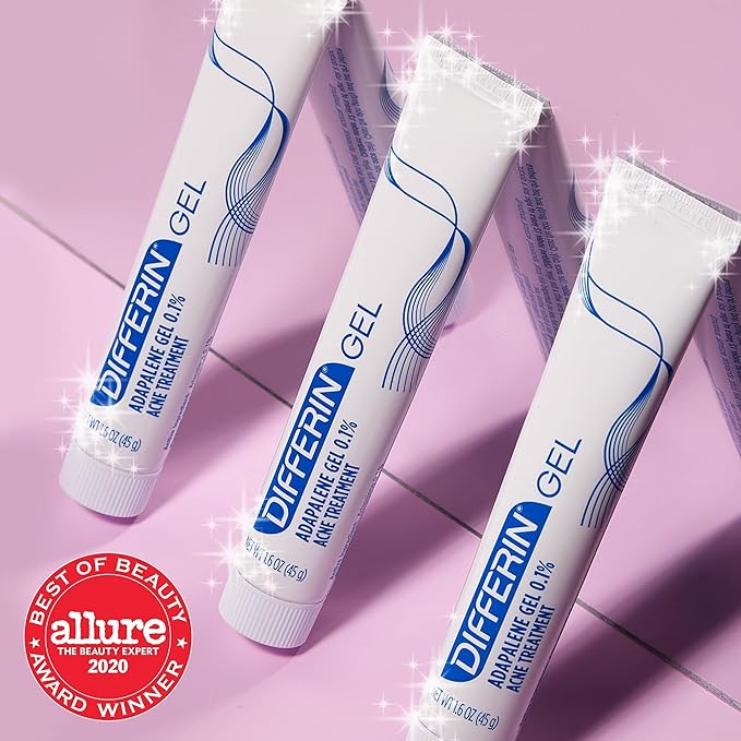 Differin Adapalene Gel 0.1% Acne Treatment, 0.5 Ounces each (Value Pack of 3)