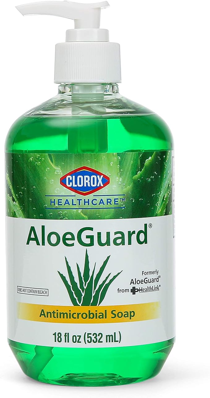 Clorox Healthcare AloeGuard Antimicrobial Soap 18 Ounce Antimicrobial Hand Soap from for Healthcare Professionals | Hand Soap for Everyday Use with Aloe Vera to Soothe & Moisturize Hands