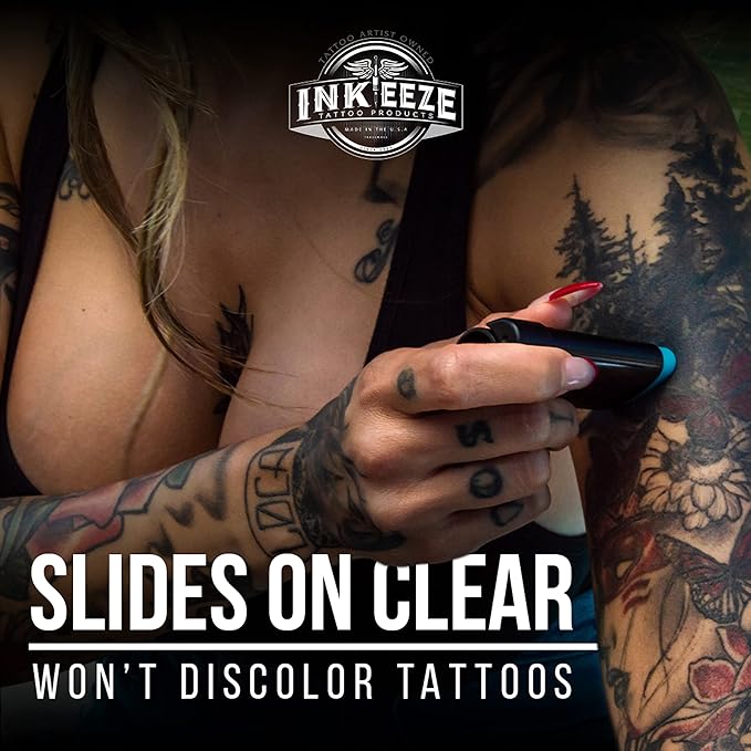 INK-EEZE Tattoo Sunscreen Stick SPF 50, Ink Shield, UVA/UVB Blocking, Dries Clear, Ozone Reef Friendly, Vegan, Made in USA, Coconut, 0.5oz Stick