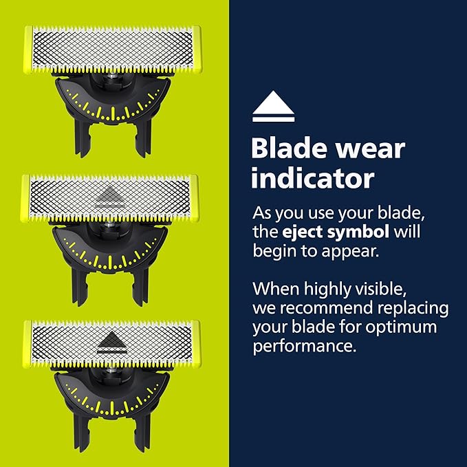 Philips Norelco OneBlade 360 Blades, Genuine Replacement Blades for OneBlade Electric Shaver and Trimmer, 4 Pack, QP440/80