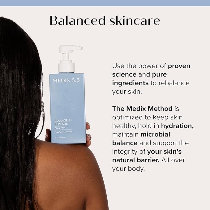 Medix 5.5 Collagen Cream Body Lotion & Face Lotion For Dry Skin & Wrinkles | Collagen Peptides Tightening Cream Body Moisturizers Helps Lift, Tighten, & Firm Skin | Skin Care Products | 2-Pack