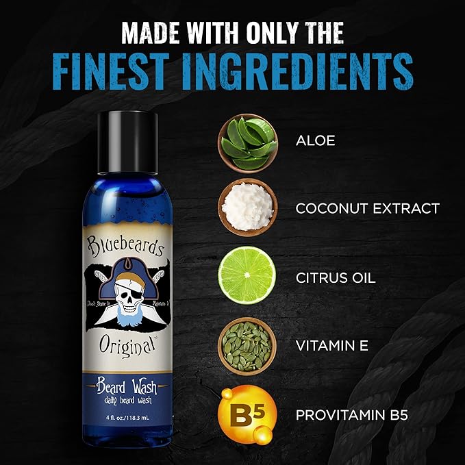 Beard Wash for Men, 4 oz. - Natural Beard Wash and Beard Moisturizer, Infused with Aloe & Lime - Deeply Cleans, Softens, and Conditions Your Beard and Skin Underneath - Made in USA