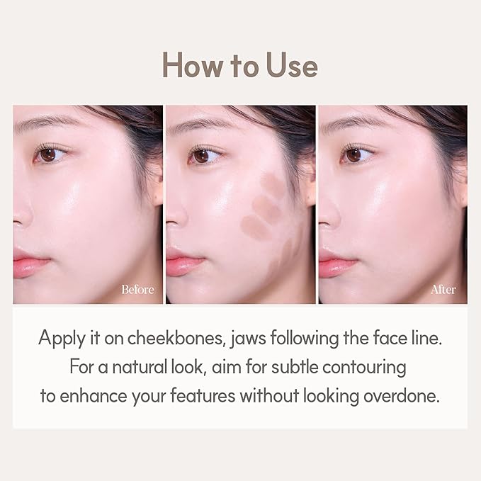 espoir Be Glow Shading Stick Contour │Smooth Gliding Face Shaping Makeup │ Subtle Contour Color fo Natural Look on Face │Creamy Solid Texture (Cool Gray, Stick)