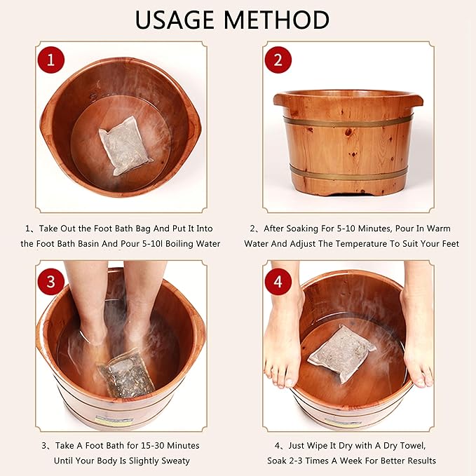 30 PCS Body Detox Foot Soak to Remove Toxins,Lymphatic Drainage Ginger Feet Soak,Mugwort Herbal Foot Detoxing Soak for Dry Cracked Feet,Dispel Cold Remove Dampness 泡脚足浴包艾草叶