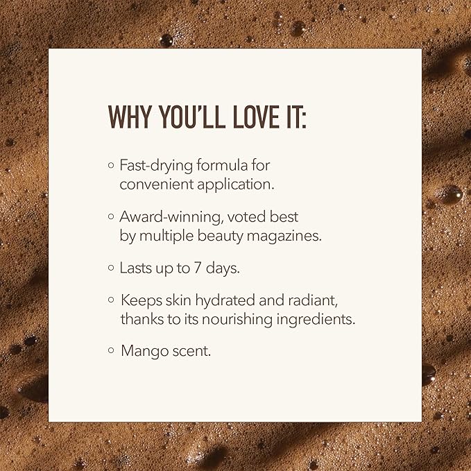 Nuda Bronzefoam Self Tanning Mousse, Lightweight, Fast Drying & Streak Free Self Tanner, Enriched with Coconut Oil, Cucumber & Mango Extracts, Hydrating Formula, Mango Fragrance, Vegan, Medium, 6.4 Oz